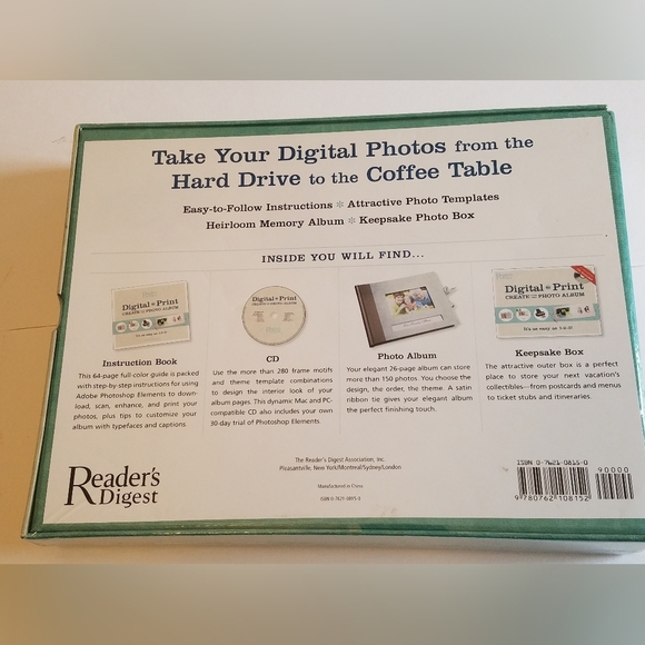 New Sealed Reader's Digest Digital to Print Create Photo Album CD Included - Picture 3 of 6